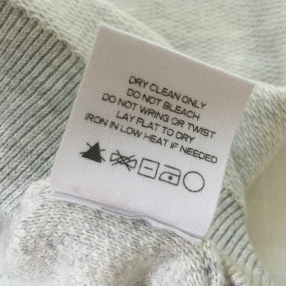 NWOT INTERMIX Off-Shoulder Rope Tie Sweatshirt Sweater Grey Small/Petite - Picture 6 of 13